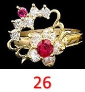 10k Real Gold Motion Rings CZ Ring
