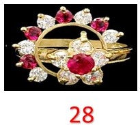 10k Real Gold Motion Rings CZ Ring