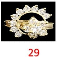 10k Real Gold Motion Rings CZ Ring