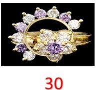 10k Real Gold Motion Rings CZ Ring
