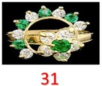 10k Real Gold Motion Rings CZ Ring