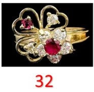 10k Real Gold Motion Rings CZ Ring