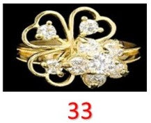 10k Real Gold Motion Rings CZ Ring