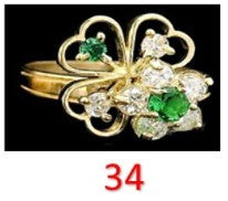 10k Real Gold Motion Rings CZ Ring
