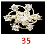 10k Real Gold Motion Rings CZ Ring