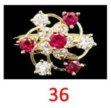 10k Real Gold Motion Rings CZ Ring