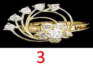10k Real Gold Motion Rings CZ Ring