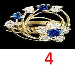 10k Real Gold Motion Rings CZ Ring