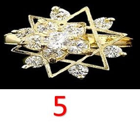10k Real Gold Motion Rings CZ Ring