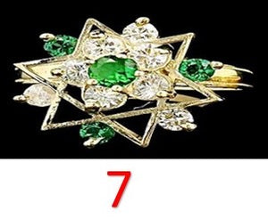 10k Real Gold Motion Rings CZ Ring