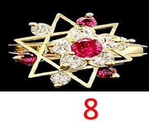10k Real Gold Motion Rings CZ Ring