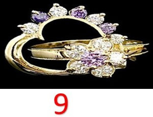 10k Real Gold Motion Rings CZ Ring