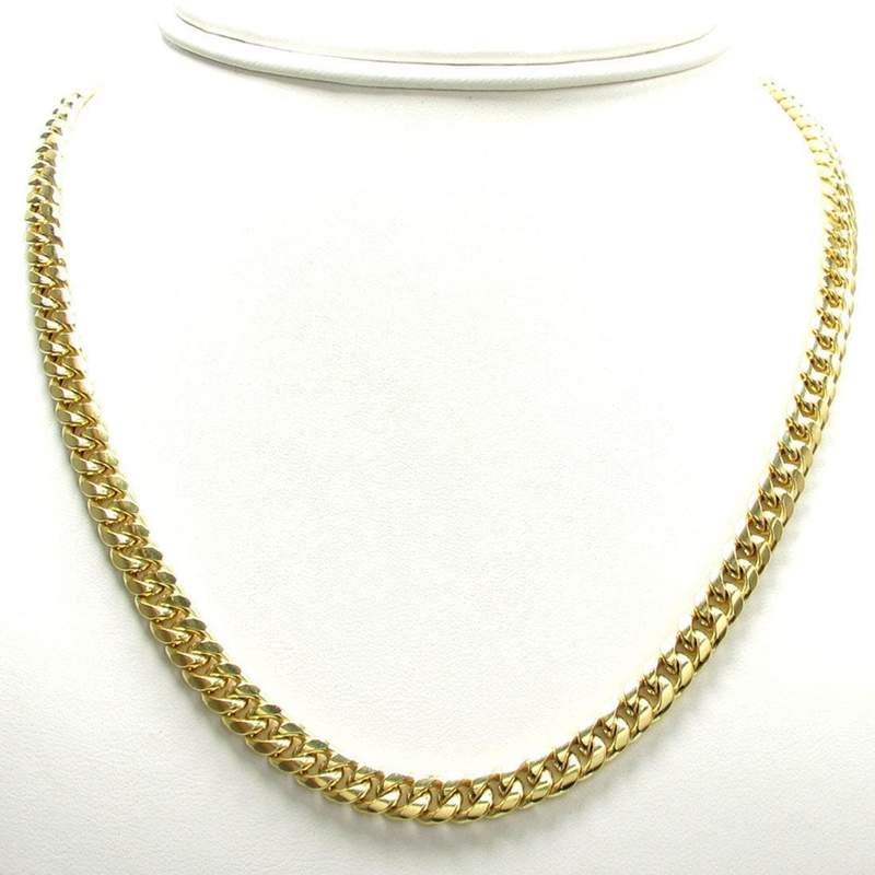 Real 14k Solid Yellow Gold Miami Cuban Link Chain / Necklace For Men / Women 5mm 20 Inches
