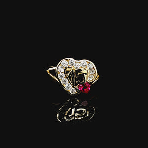 14K Gold Heart Ring