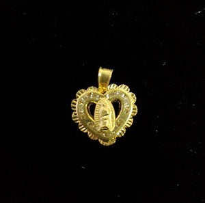 Real 10K Gold Heart Charms