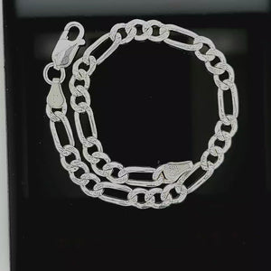 925 Silver Figaro Bracelet