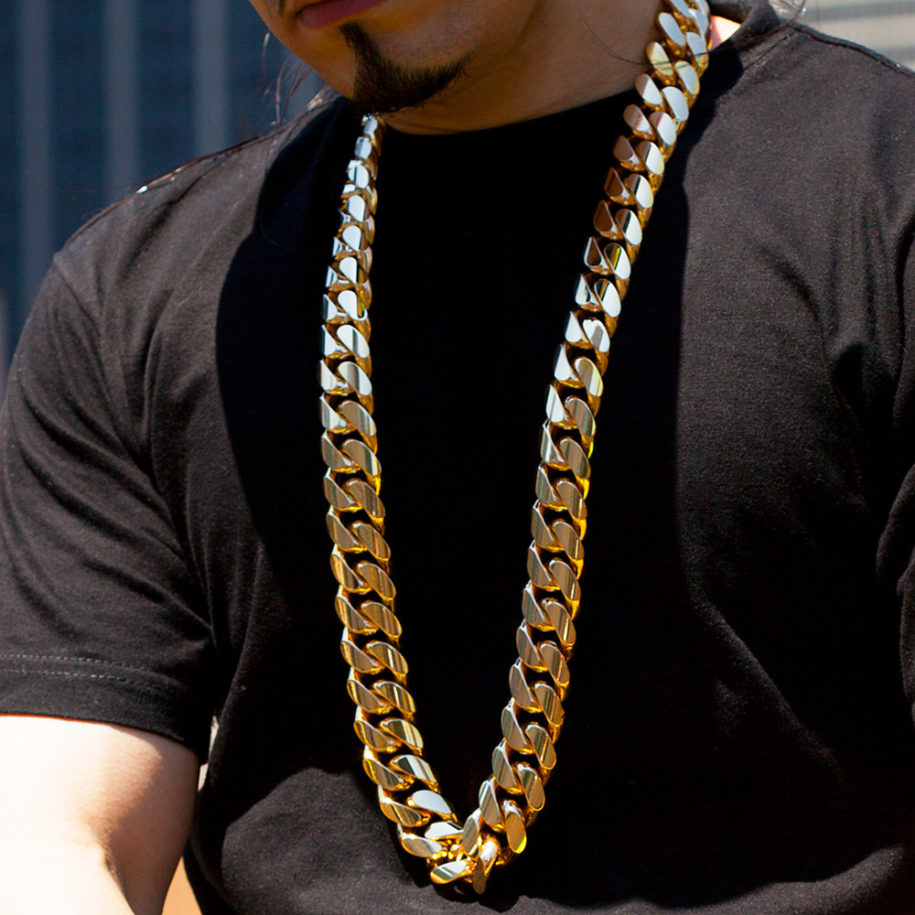Yellow gold miami cuban link chain Clearance