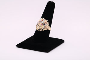 10k Gold Indian Head Ring