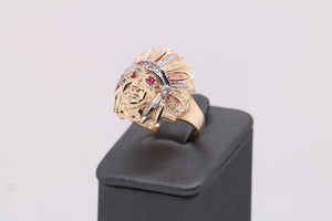 10k Gold Indian Head Ring