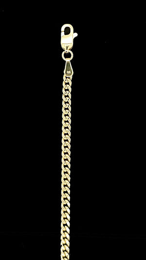 10K Gold Miami Cuban Anklet