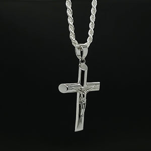 925 Silver Tube Cross charm