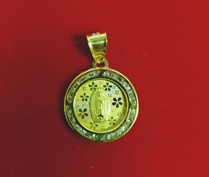 Real 10K Gold Religious Charm Mother Mary, Jesus, Cross, Guadalupe , Virgin Mary Charm / Pendant