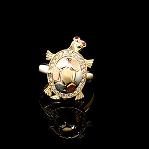 14K Gold Turtle Ring