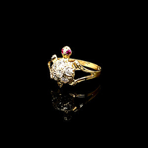 14K Gold Turtle Ring