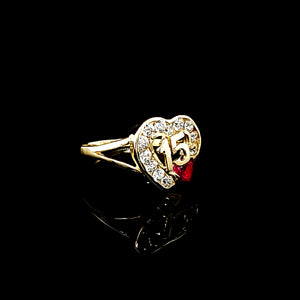 14K Gold Heart Ring