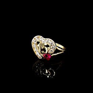 14K Gold Heart Ring