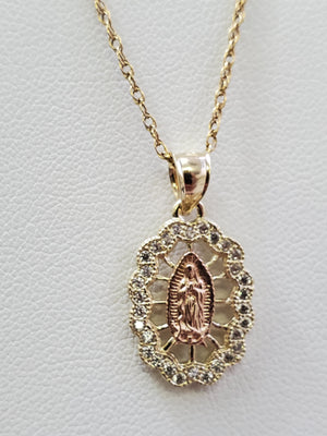 10K Gold Mother Mary Charm