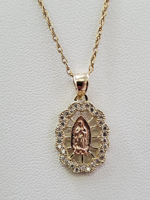 10K Gold Mother Mary Charm