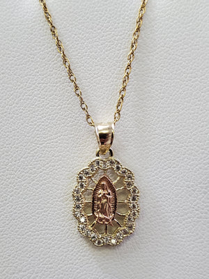 10K Gold Mother Mary Charm