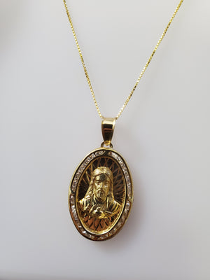 10K Gold of M. Mary & Jesus charm