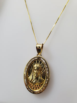10K Gold of M. Mary & Jesus charm
