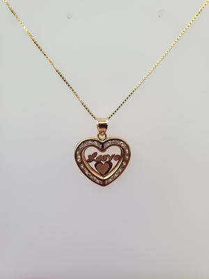 10K Gold Love Heart Charm