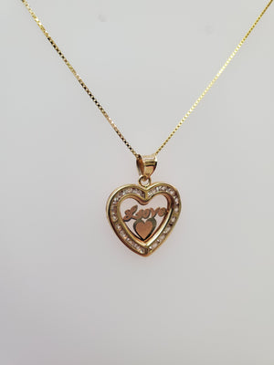 10K  Gold Love Heart Charm