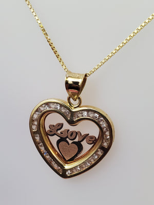 10K  Gold Love Heart Charm