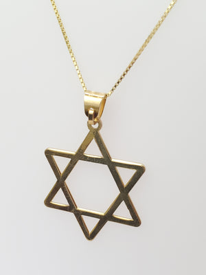 10K  Gold Star of David Charm