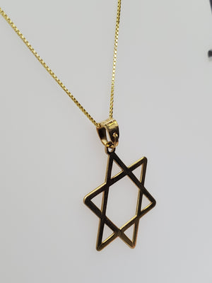 10K  Gold Star of David Charm