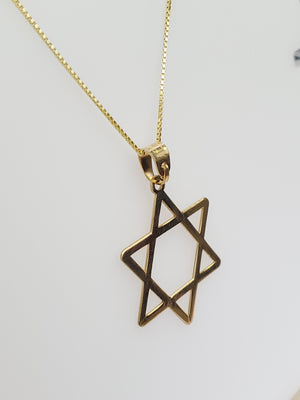 10K  Gold Star of David Charm