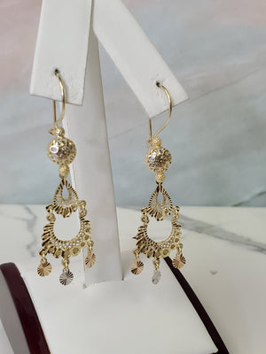 10K gold Chandelier Earrings