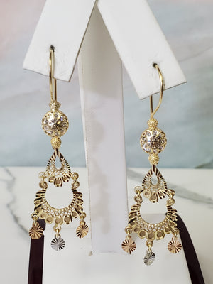 10K gold Chandelier Earrings