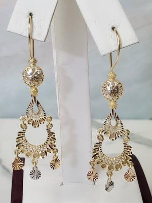 10K gold Chandelier Earrings