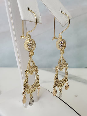 10K gold Chandelier Earrings