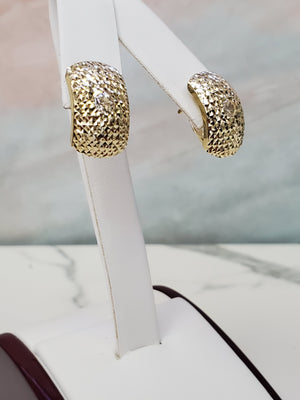 10K  Gold French Clip Earrings 