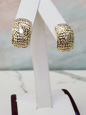 10K  Gold French Clip Earrings 