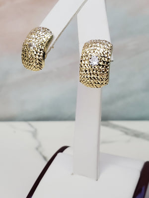10K  Gold French Clip Earrings 