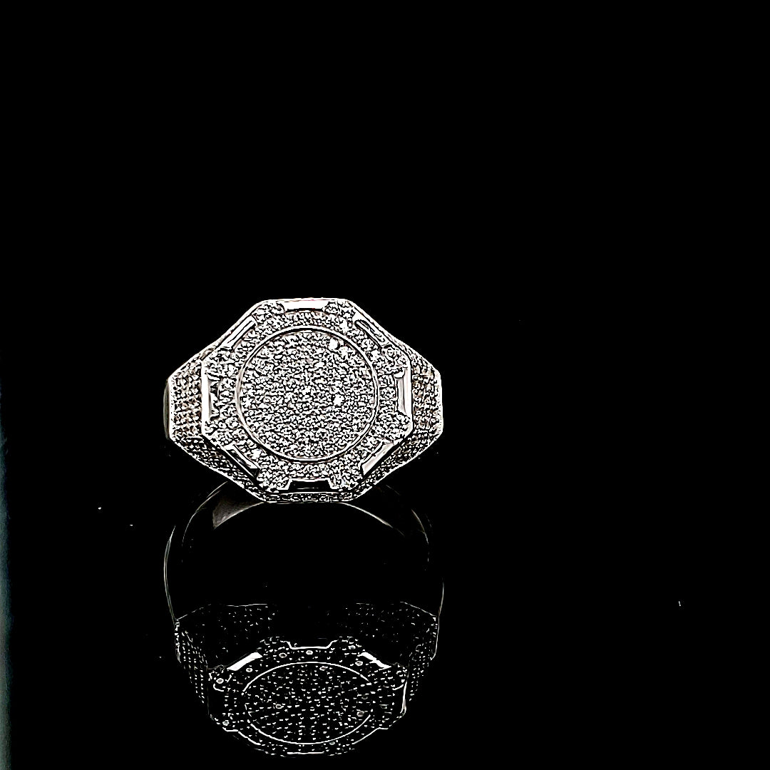 925 Silver Hexagone Ring