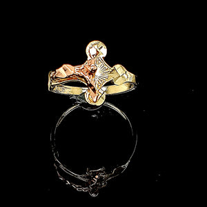 10K Gold Jesus Ring